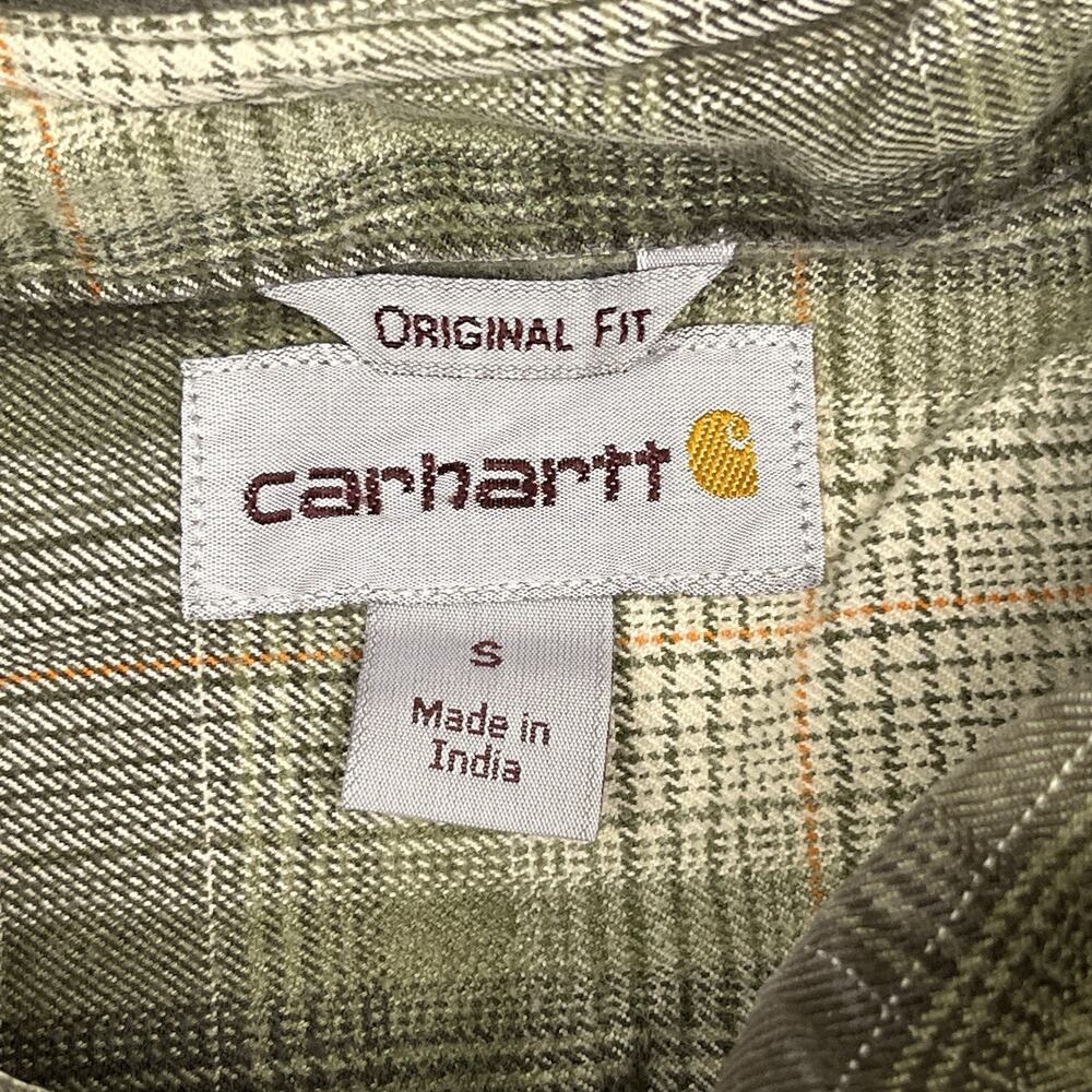 Carhartt plaid flannel work shirt original fit size small - Picture 6 of 12
